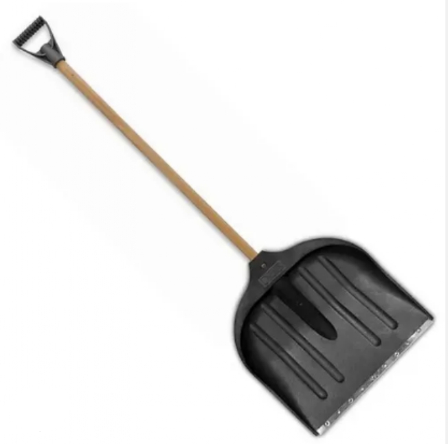 Лопата снігоприбіральна з накладкой. 440х460мм з держаком УКРАЇНА